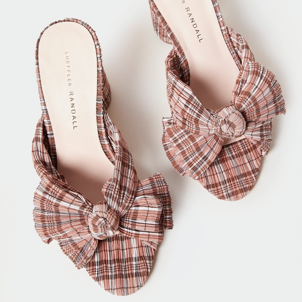 Loeffler Randall Penny Plaid Bow Mule